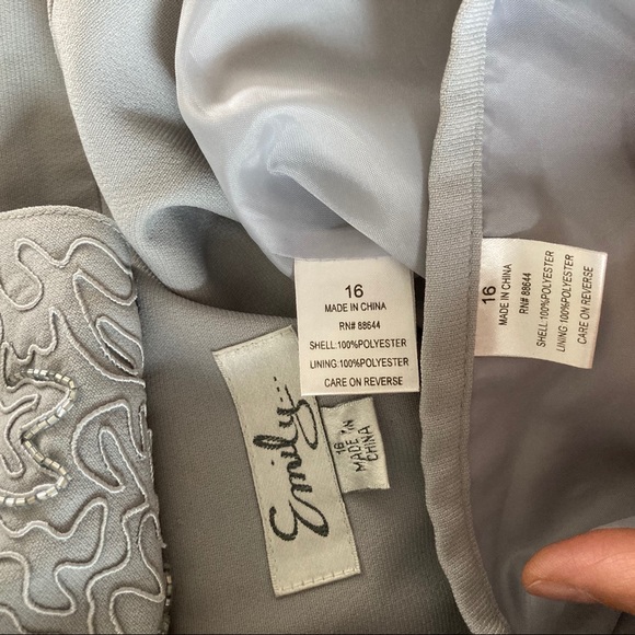 Vtg Emily Grey 2-pc Embroidered Beaded Plus Size16 - Picture 16 of 16